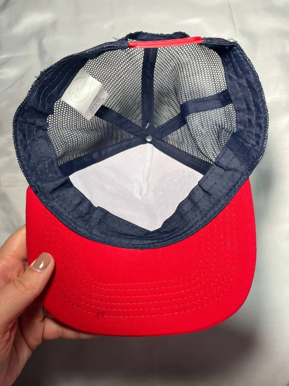 Disney Mickey Mouse USA Hat Red White Blue Mesh Snapback Cap NWT Adult‎ OS